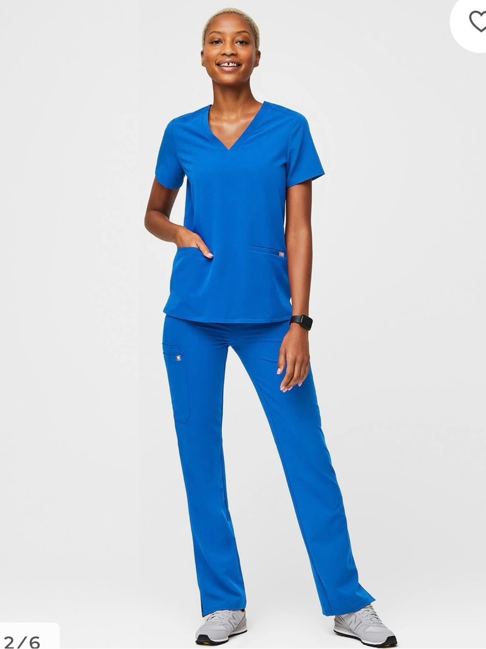 Royal Blue FIGS Scrub Set sz S